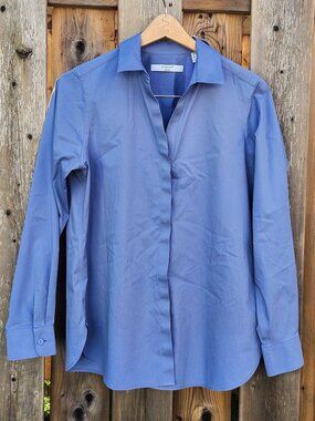 FOXCROFT Non-Iron Shirt Women's Size 6 Button Up Wrinkle Free Shirt